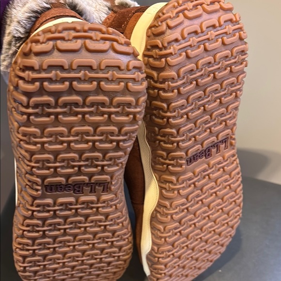 LL Bean Women's Day Venture Brown Suede Insulated Cozy Lace-Up Boots Sz 9M - Picture 7 of 10